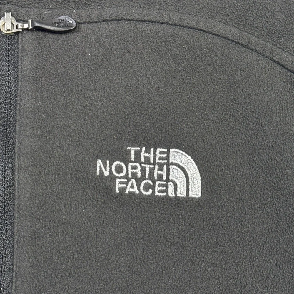 The North Face FleeceTKA 100 Jacket‎ Mens 2XL Black Full Zip Pockets Stand-Up